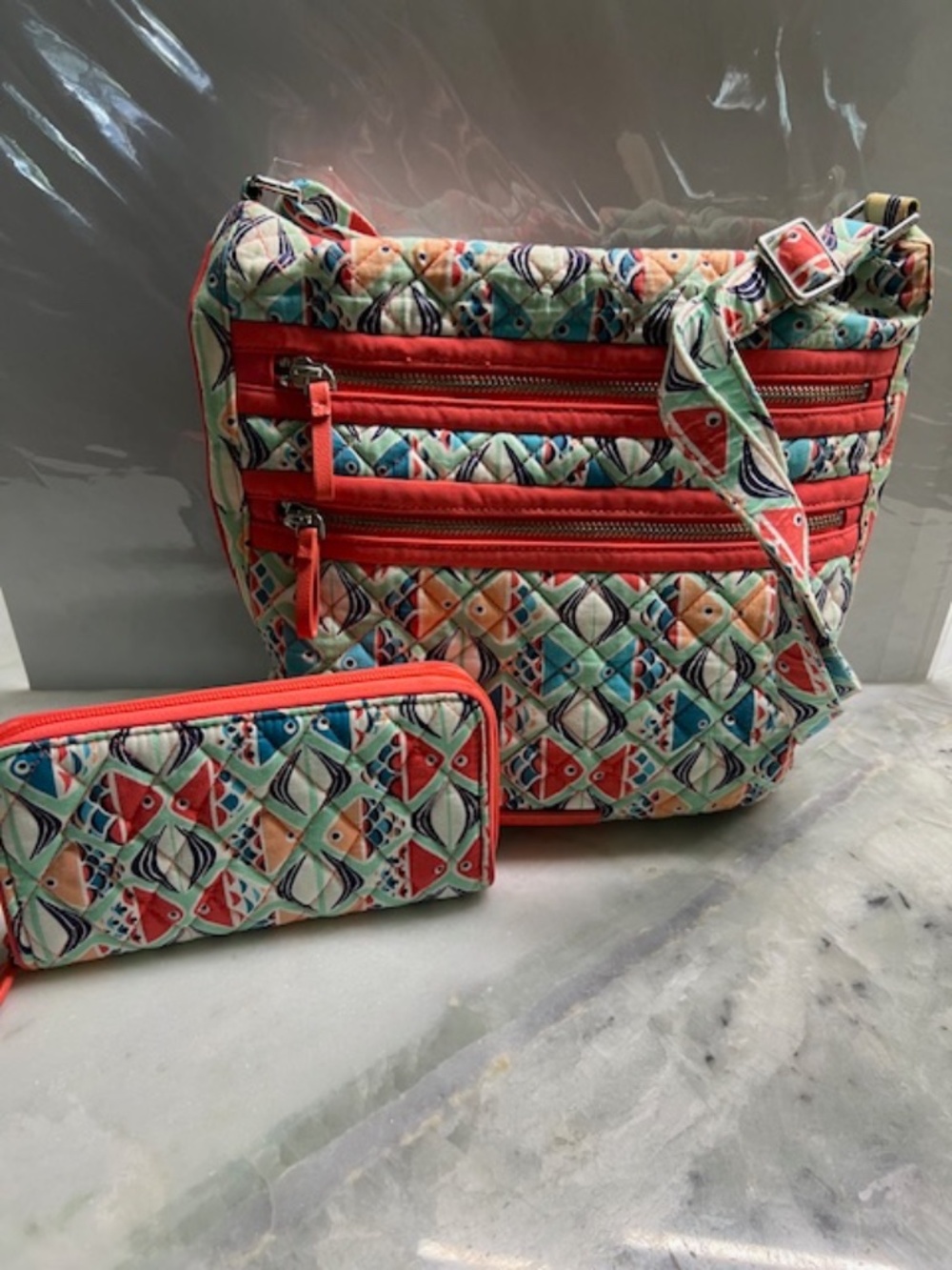 Vera Bradley Bag and Wallet 'Go Fish' Design